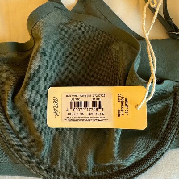 Smoothez by aerie The Balconette Mesh Bra - Olive Green 34C - Picture 3 of 6